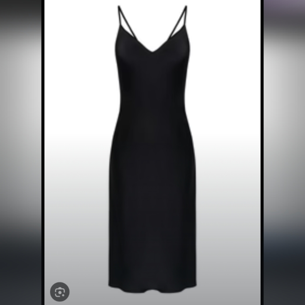 Express-Silk Slip Dress (Black 🖤)-L - Picture 2 of 4